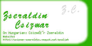 zseraldin csizmar business card